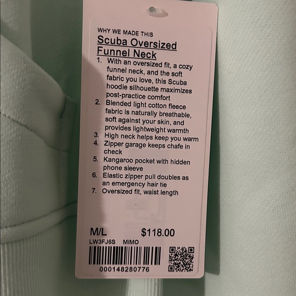 NWT- Scuba Funnel Neck- Lululemon Limited Edition - Picture 2 of 5